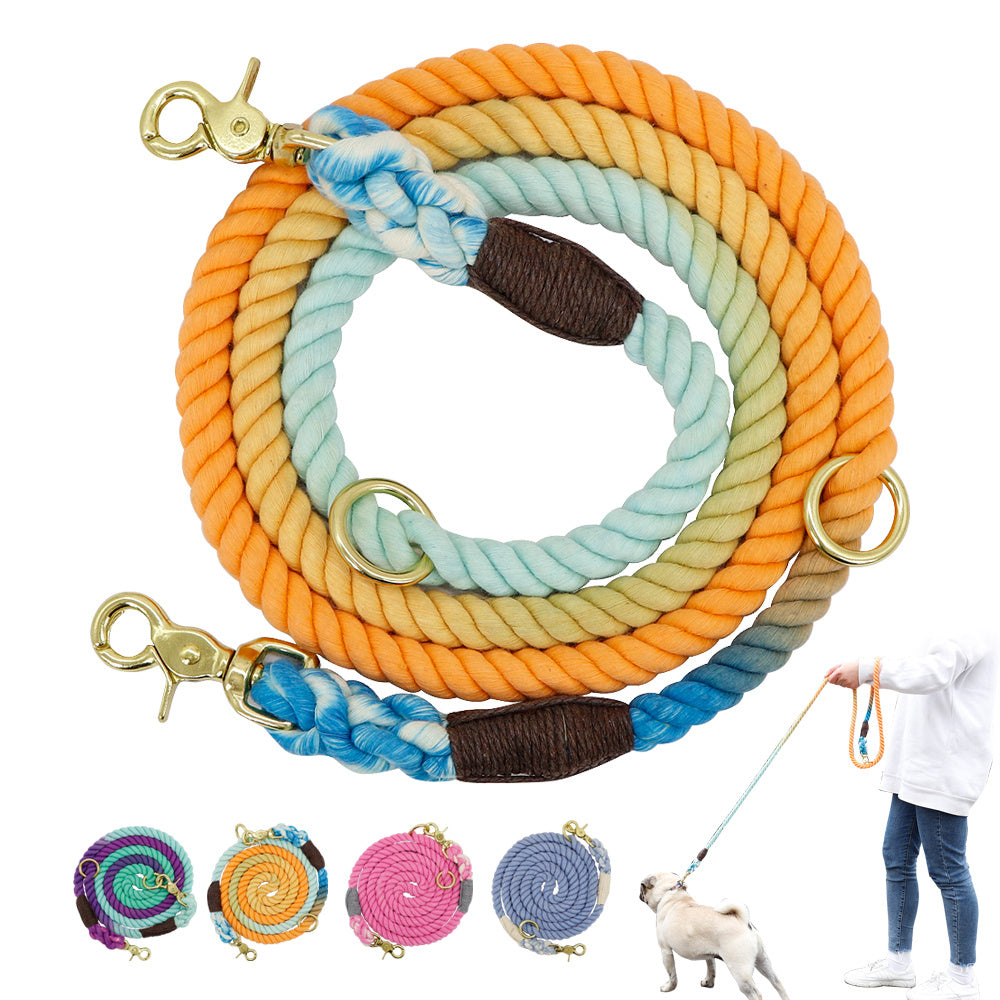 Bunte Baumwollseil-Hundeleine – 1,8 m 🐾🌈